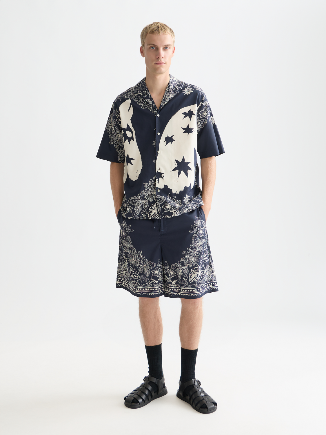 Scotch &amp; Soda Bandana Short Sleeve Shirt | Dress Blue