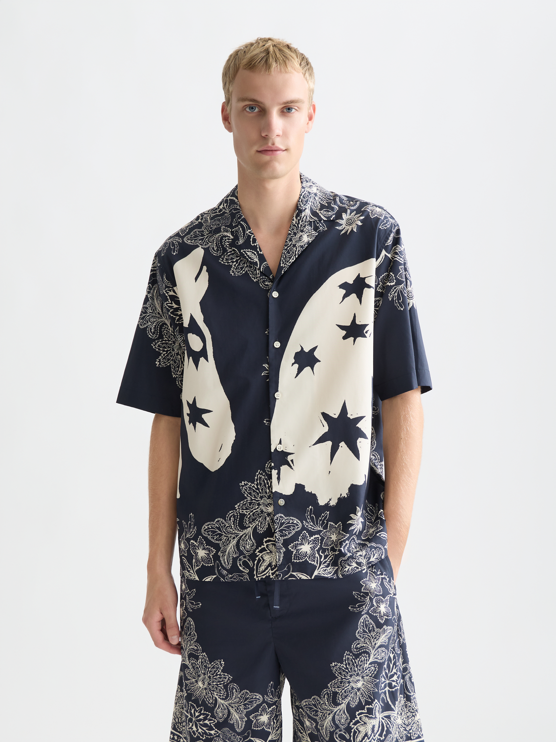 Scotch &amp; Soda Bandana Short Sleeve Shirt | Dress Blue