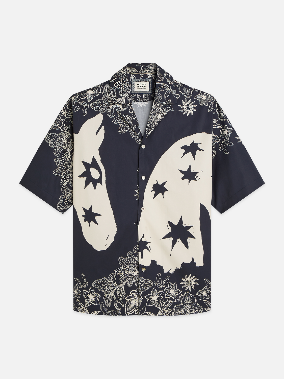 Scotch &amp; Soda Bandana Short Sleeve Shirt | Dress Blue