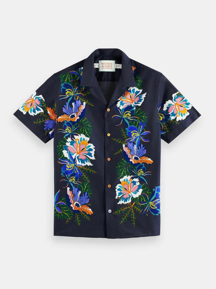 Scotch &amp; Soda Hippy Hippy Shake Short Sleeve Shirt | Navy