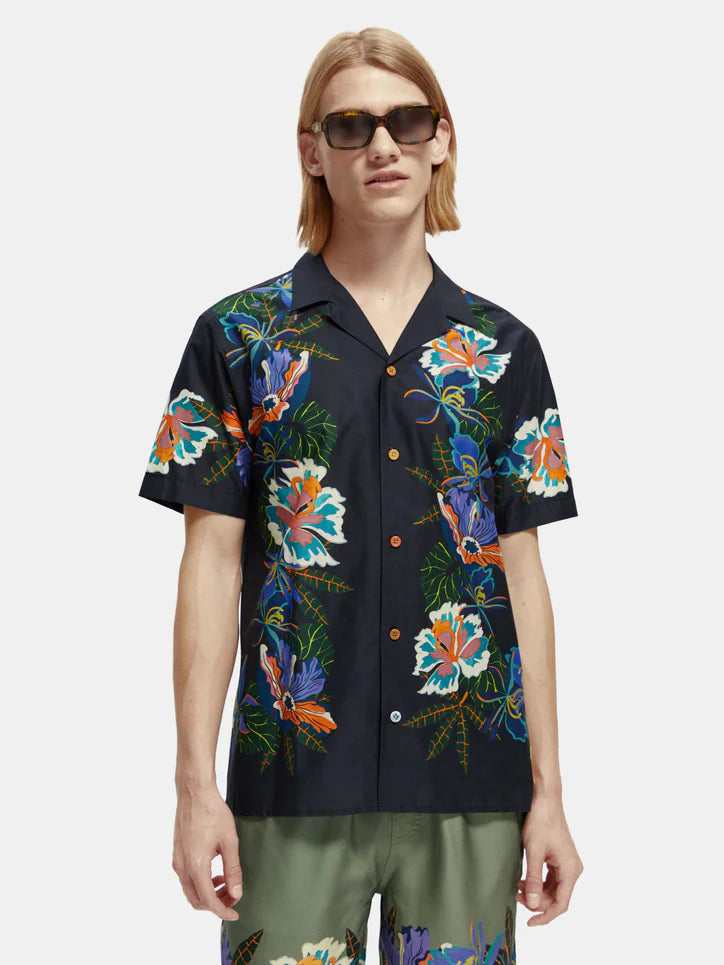 Scotch &amp; Soda Hippy Hippy Shake Short Sleeve Shirt | Navy