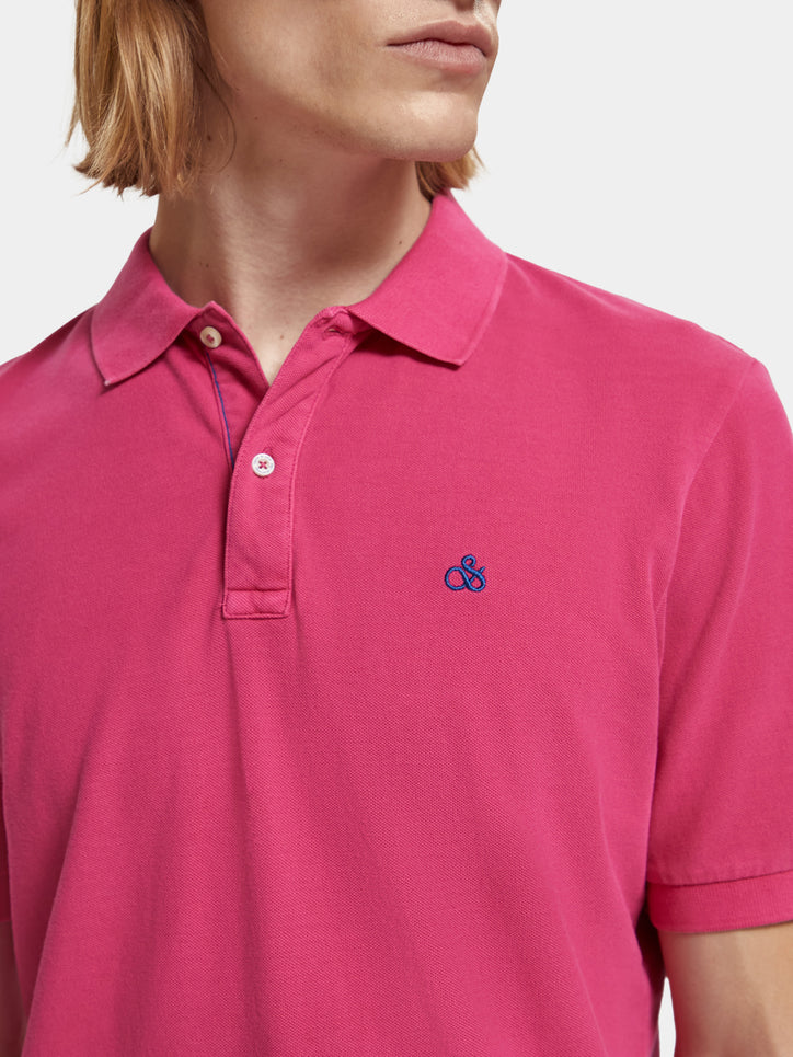 Scotch &amp; Soda Pique Polo Shirt | Cerise