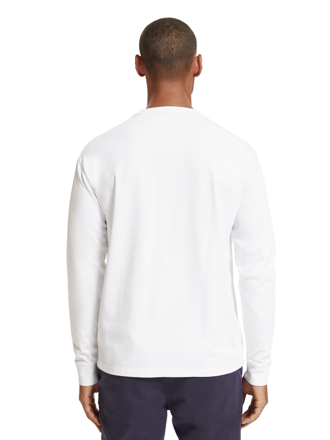 Scotch &amp; Soda Badge Long Sleeve T-Shirt | White