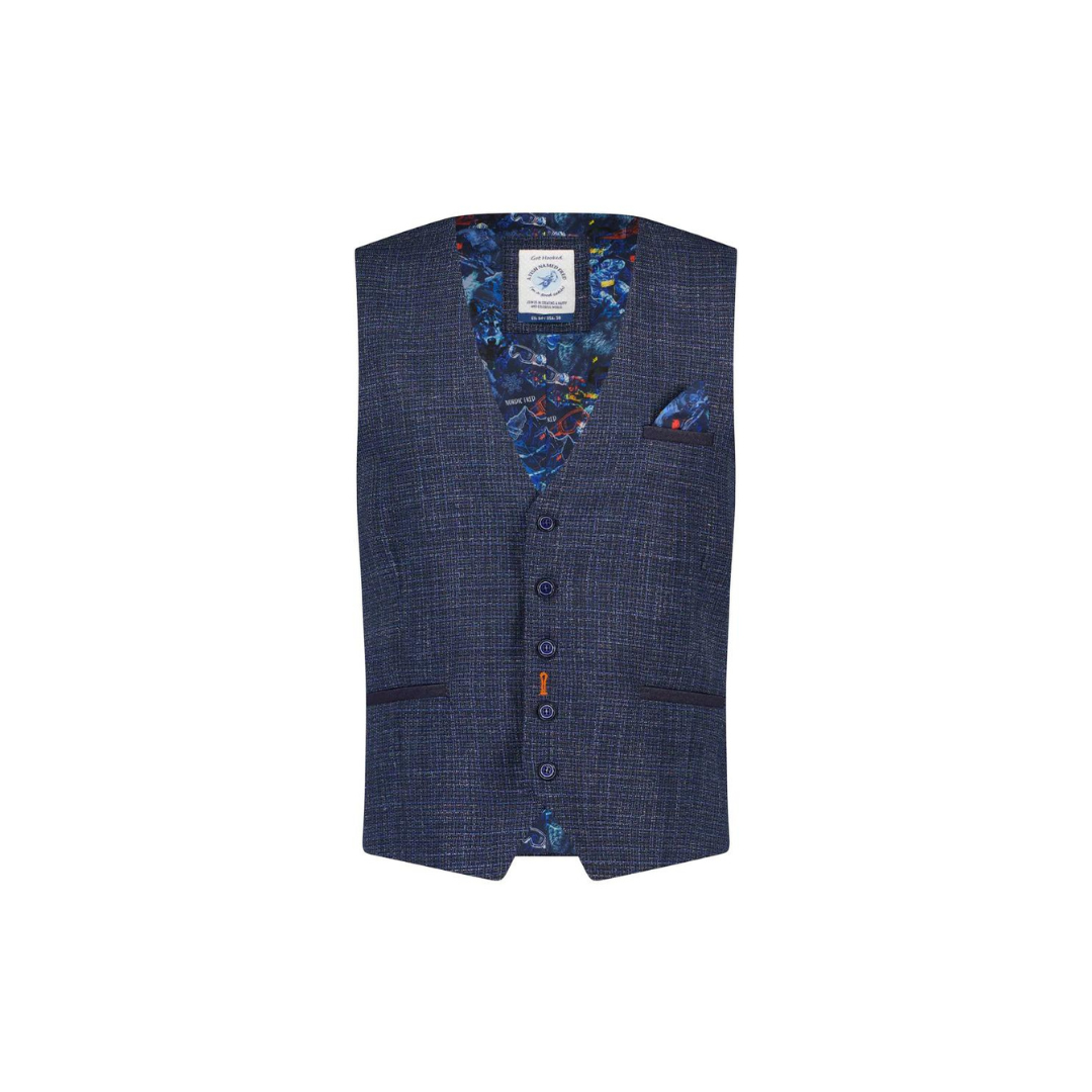 A Fish Named Fred Structure Waistcoat | Navy