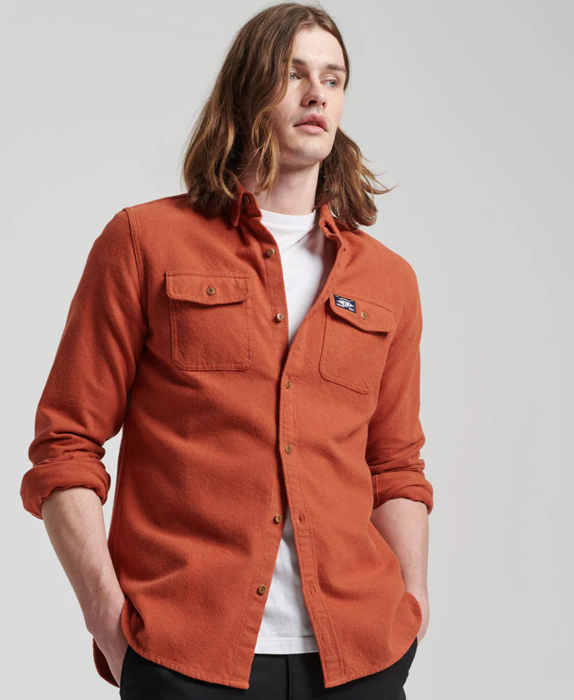 Superdry Trailsman Flannel Shirt | Orange