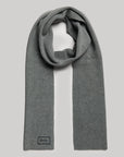 Superdry Knitted Logo Scarf | Charcoal