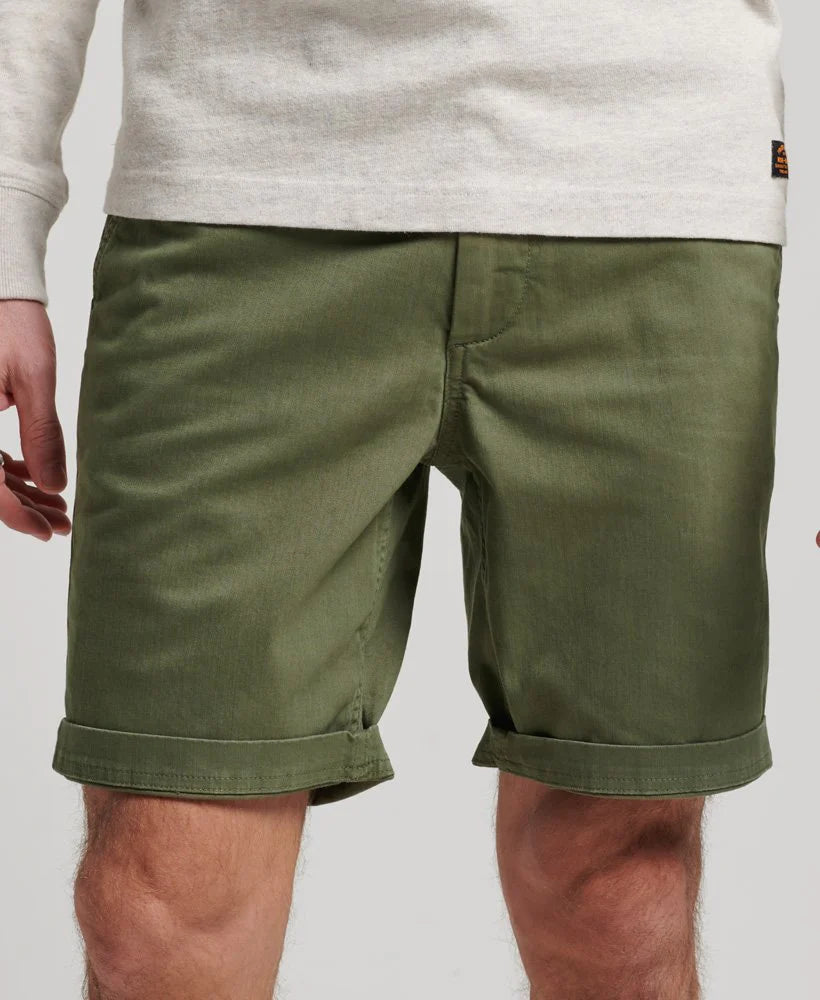 Superdry Vintage Officer Chino Shorts | Olive Khaki
