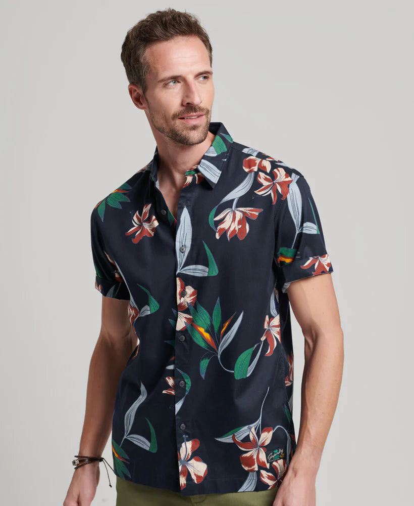 Superdry Vintage Hawaiian Shirt | Dark Navy Hawaiian