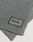 Superdry Knitted Logo Scarf | Charcoal