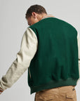 Superdry Vintage College Varsity Bomber Jacket | Emerald Green