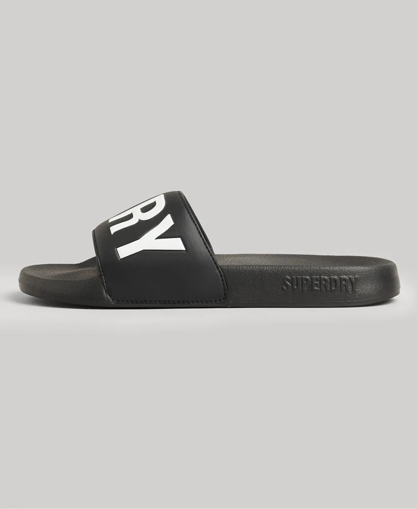 Superdry Code Core Pool Slides | Black/Optic