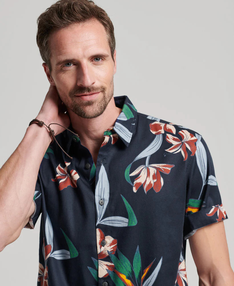 Superdry Vintage Hawaiian Shirt | Dark Navy Hawaiian