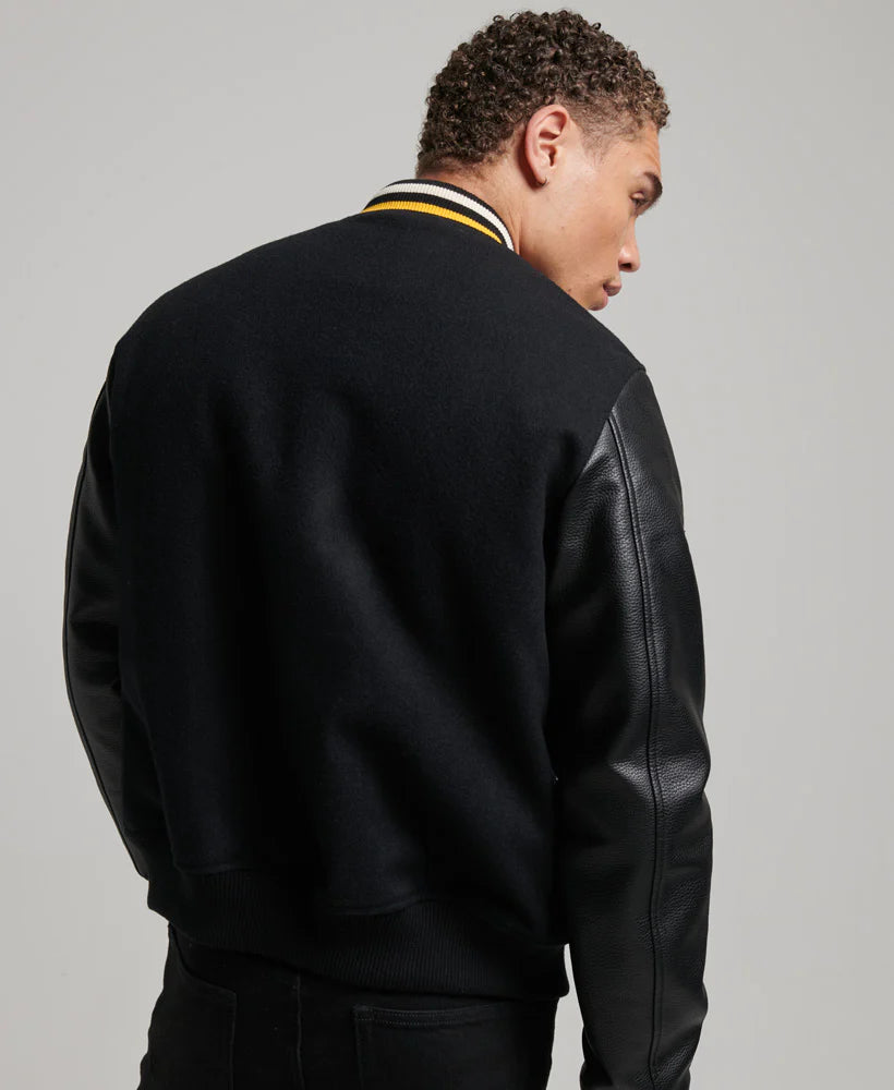 Vintage black sales bomber jacket