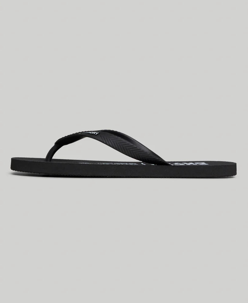 Superdry Studios Recycled Flip Flops | Black