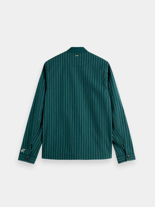 Scotch &amp; Soda Pinstripe Jacket | Pitch Green