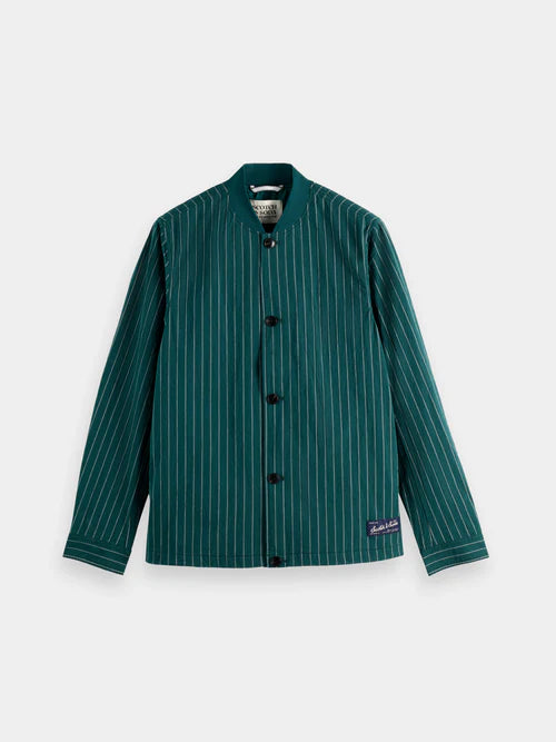 Scotch &amp; Soda Pinstripe Jacket | Pitch Green
