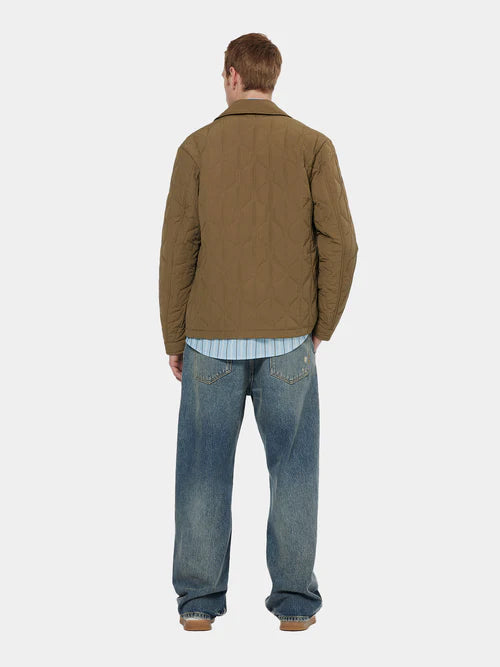 Scotch &amp; Soda Geo Quilted Jacket | Golden Brown