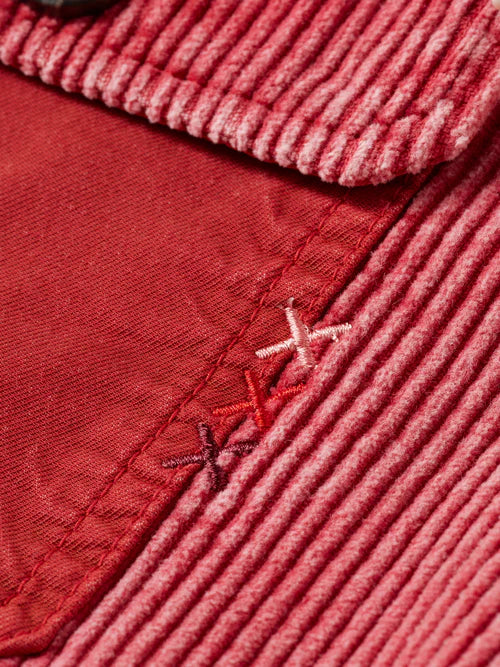 Scotch &amp; Soda Washed Cord Worker Jacket | Dusty Red