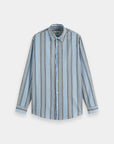 Scotch & Soda Crinkle Stripe Shirt | Blue