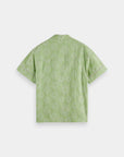 Scotch & Soda Squiggle Sun Embroidered Short Sleeve Shirt | Pistachio
