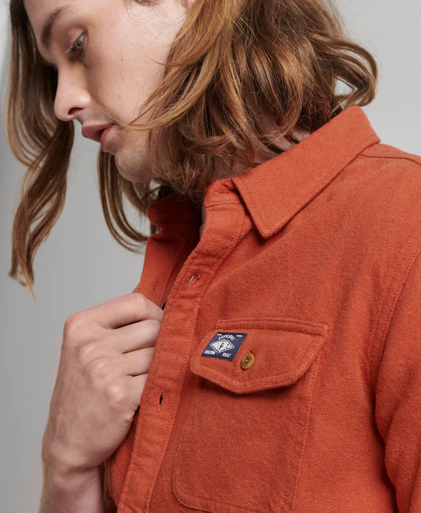 Superdry Trailsman Flannel Shirt | Orange