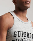 Superdry Vintage Gym Athletic Vest | Athletic Grey Marle