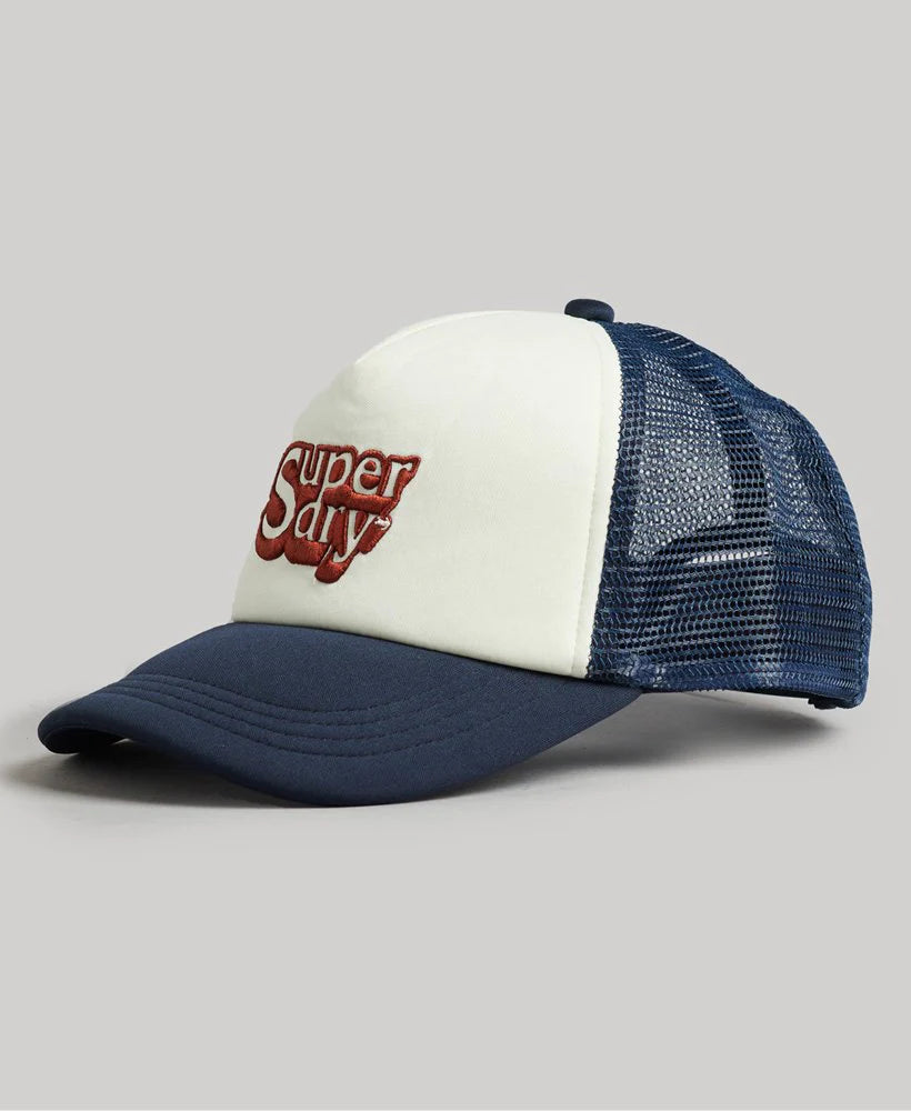 Superdry Vintage Trucker Cap | Off White/Eclipse Navy