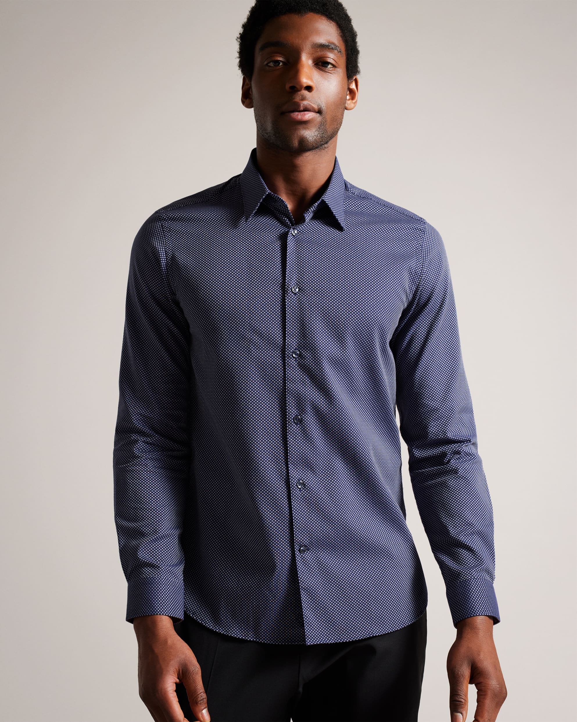 Ted Baker Boulss Navy Dress Shirt