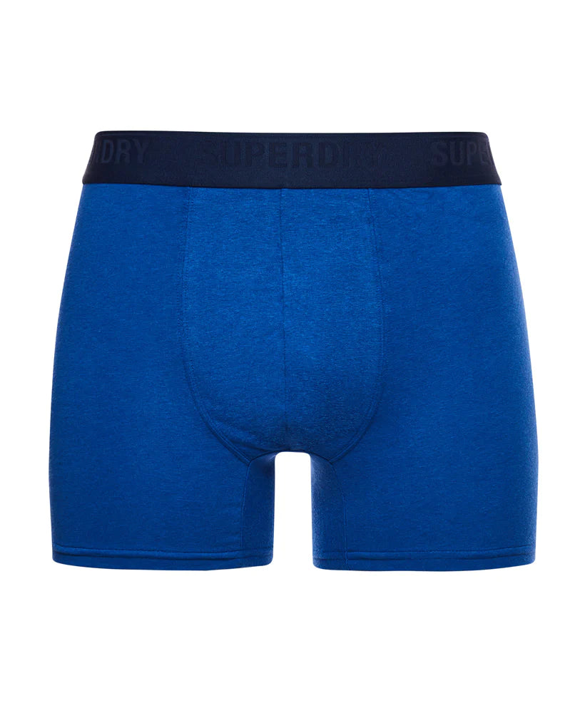 Superdry Boxer Multi Triple Pack | Navy/Bright Blue/Mazarine