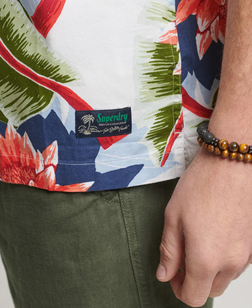 Superdry Vintage Hawaiian Shirt | Optic Banana Leaf