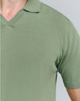 No Excess  Vee Polo Shirt | Avocado