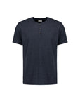 No Excess Henley Short Sleeve T-Shirt | Navy