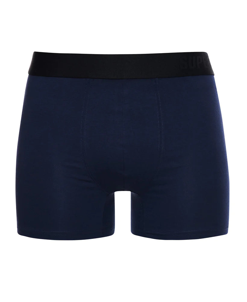 Superdry Boxer Offset Double Pack | Navy/Burgundy