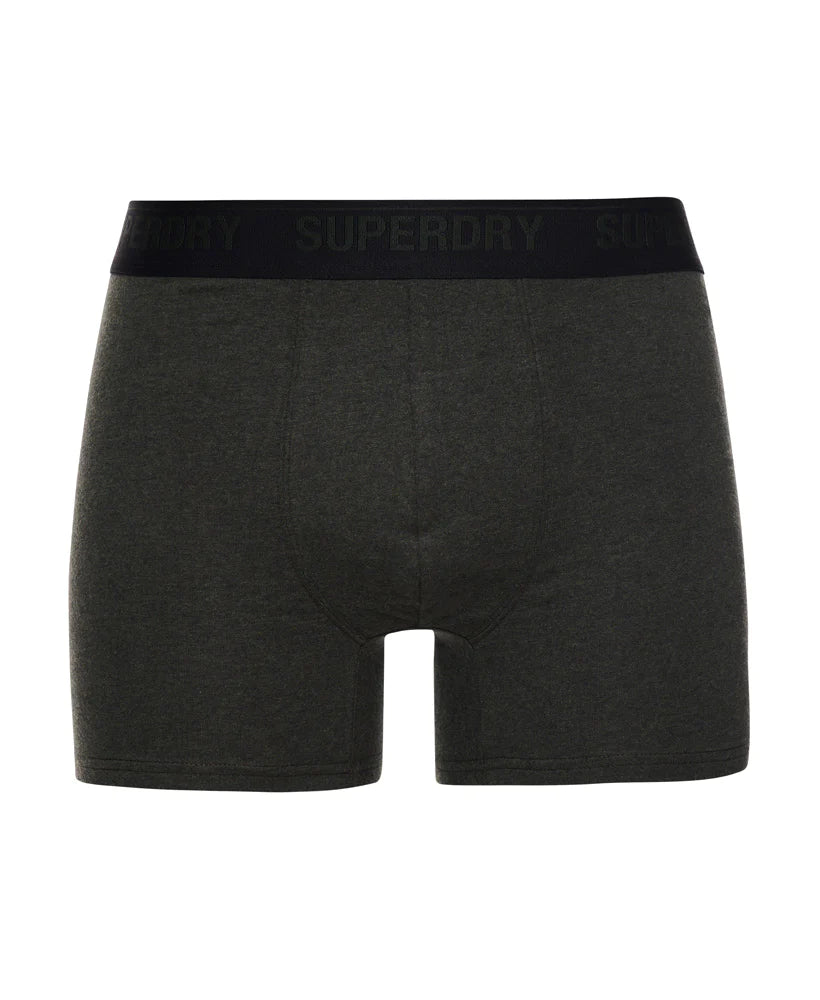 Superdry Boxer Multi Triple Pack | Black/Olive/Grey
