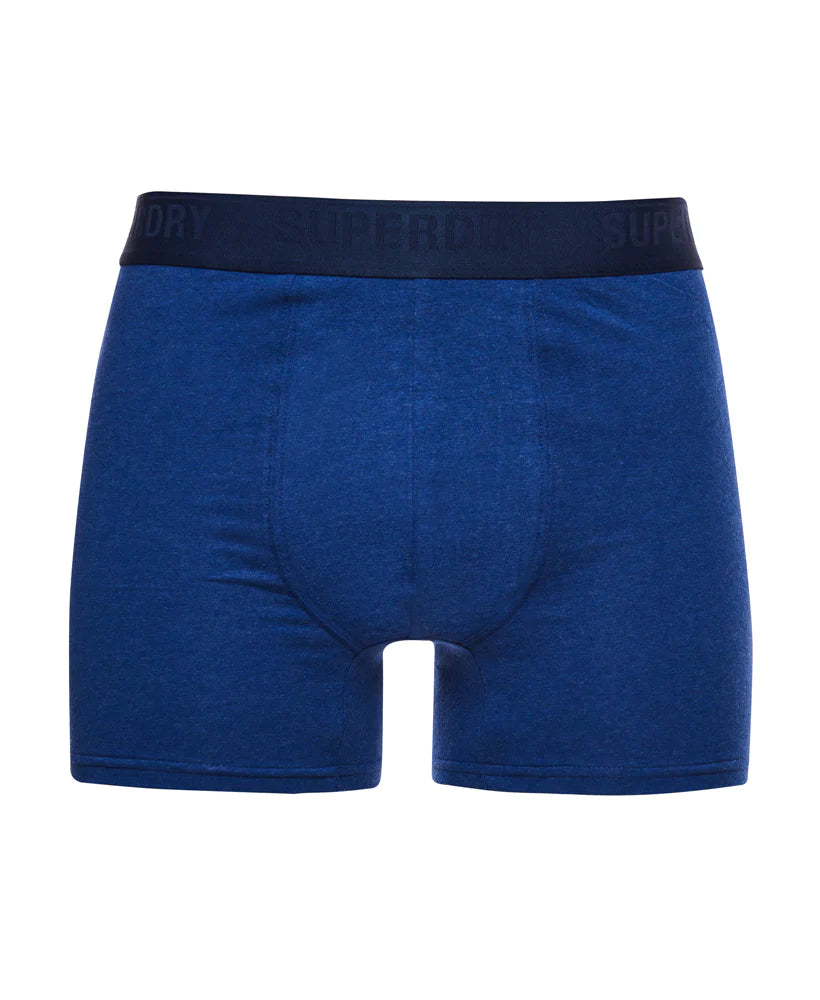 Superdry Boxer Multi Triple Pack | Navy/Bright Blue/Mazarine