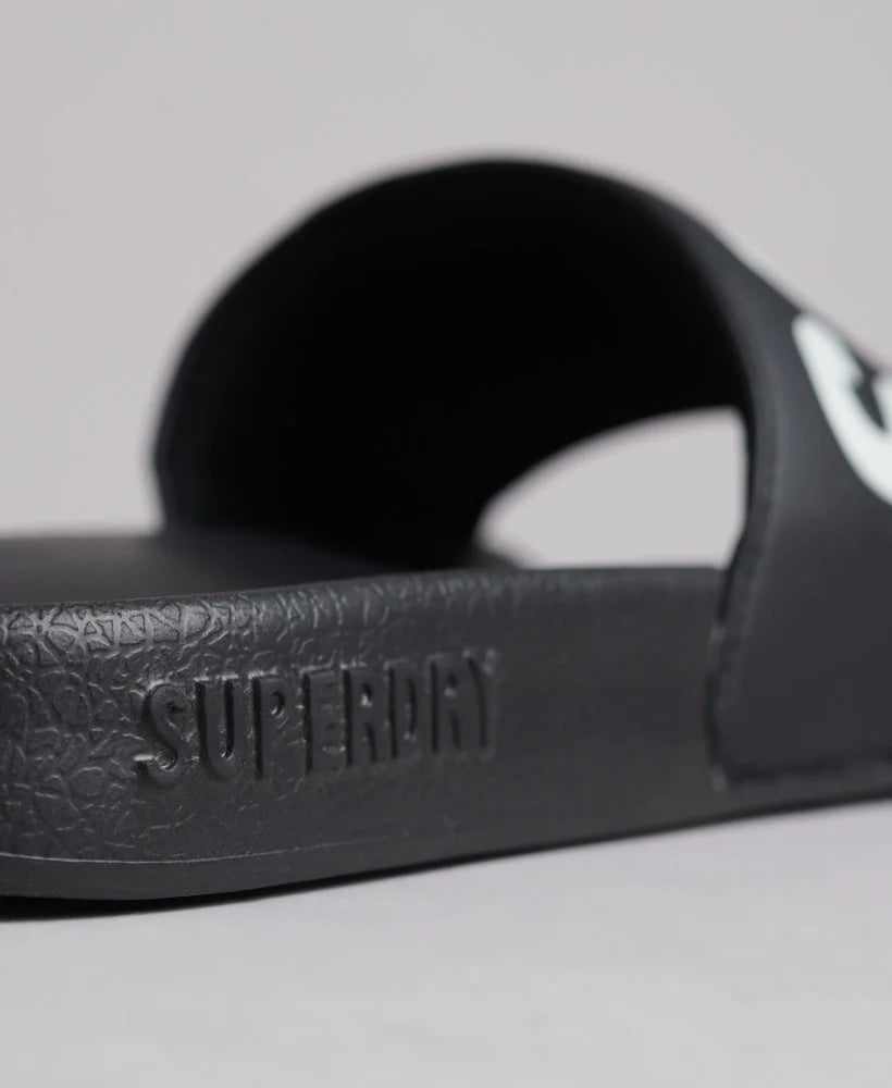 Superdry Code Core Pool Slides | Black/Optic