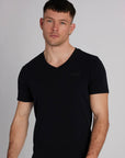 Superdry V Neck Essential T Shirt | Black