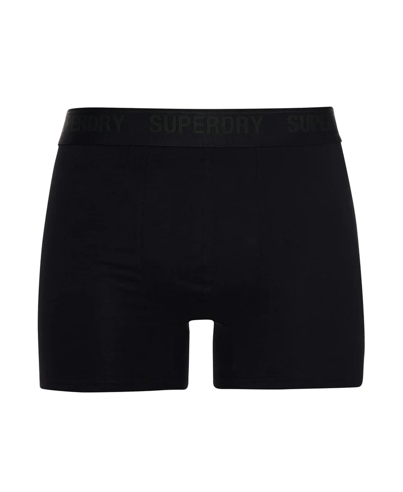 Superdry Boxer Multi Triple Pack | Black/Olive/Grey