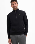 No Excess Brushed Half Zip Sweater | Black