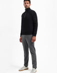 No Excess Brushed Half Zip Sweater | Black
