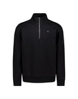 No Excess Brushed Half Zip Sweater | Black
