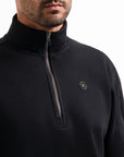 No Excess Brushed Half Zip Sweater | Black