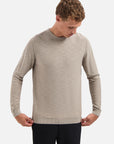 No Excess Garment Dyed Crew Neck Sweater | Clay