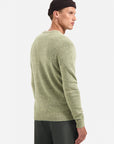 No Excess Wool Blend Crew Neck Sweater | Light Moss