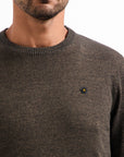 No Excess Melange Crew Neck Sweater | Taupe