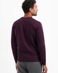 No Excess Melange Crew Neck Sweater | Dark Wine
