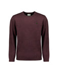 No Excess Melange Crew Neck Sweater | Dark Wine