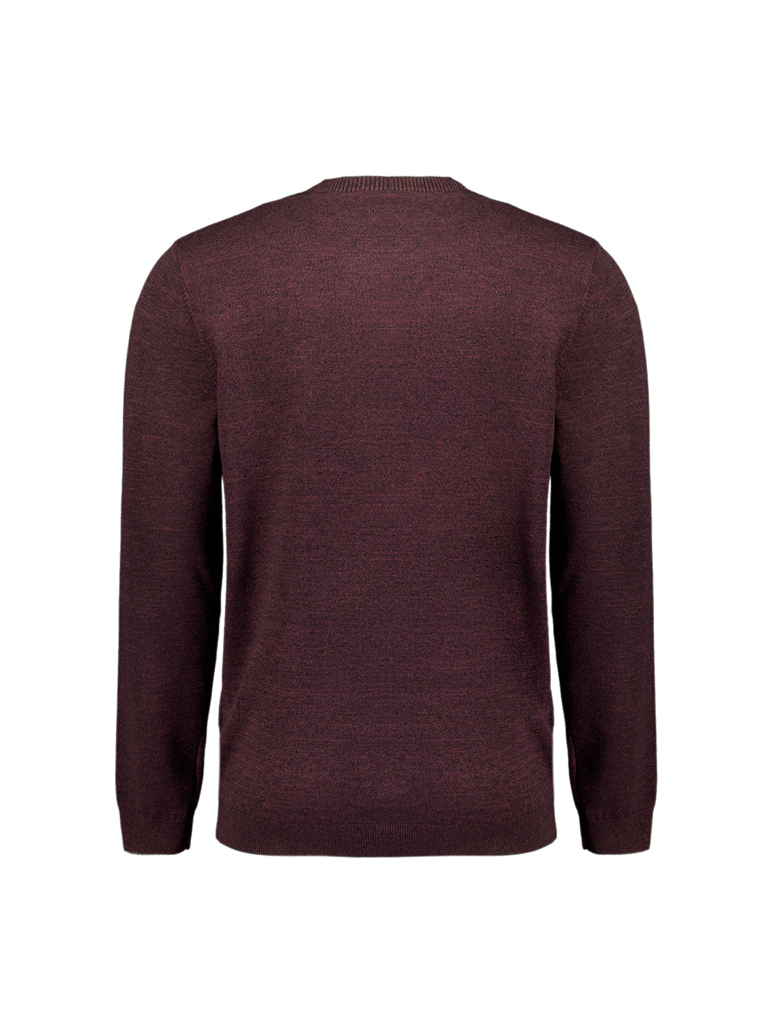 No Excess Melange Crew Neck Sweater | Dark Wine