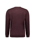 No Excess Melange Crew Neck Sweater | Dark Wine
