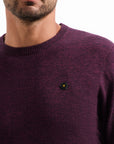 No Excess Melange Crew Neck Sweater | Dark Wine